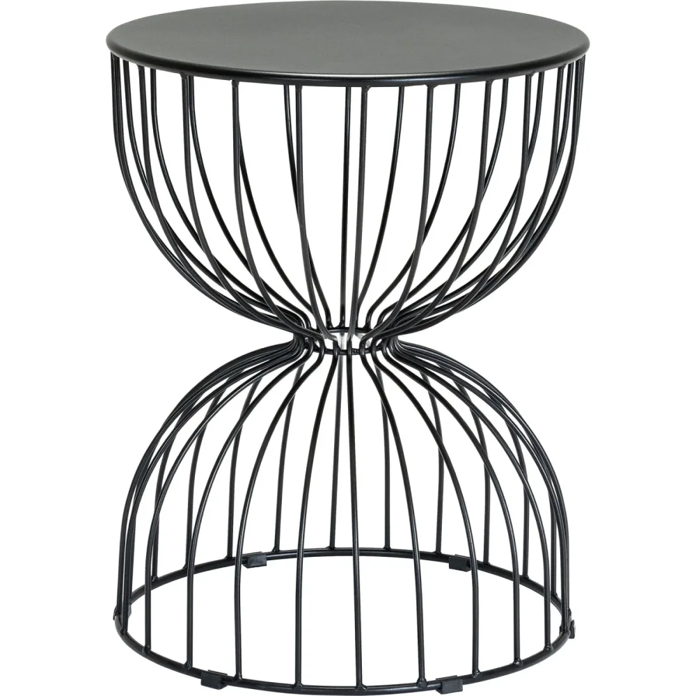 Beistelltisch Lior Schwarz Metall 40 cm - Beistelltisch