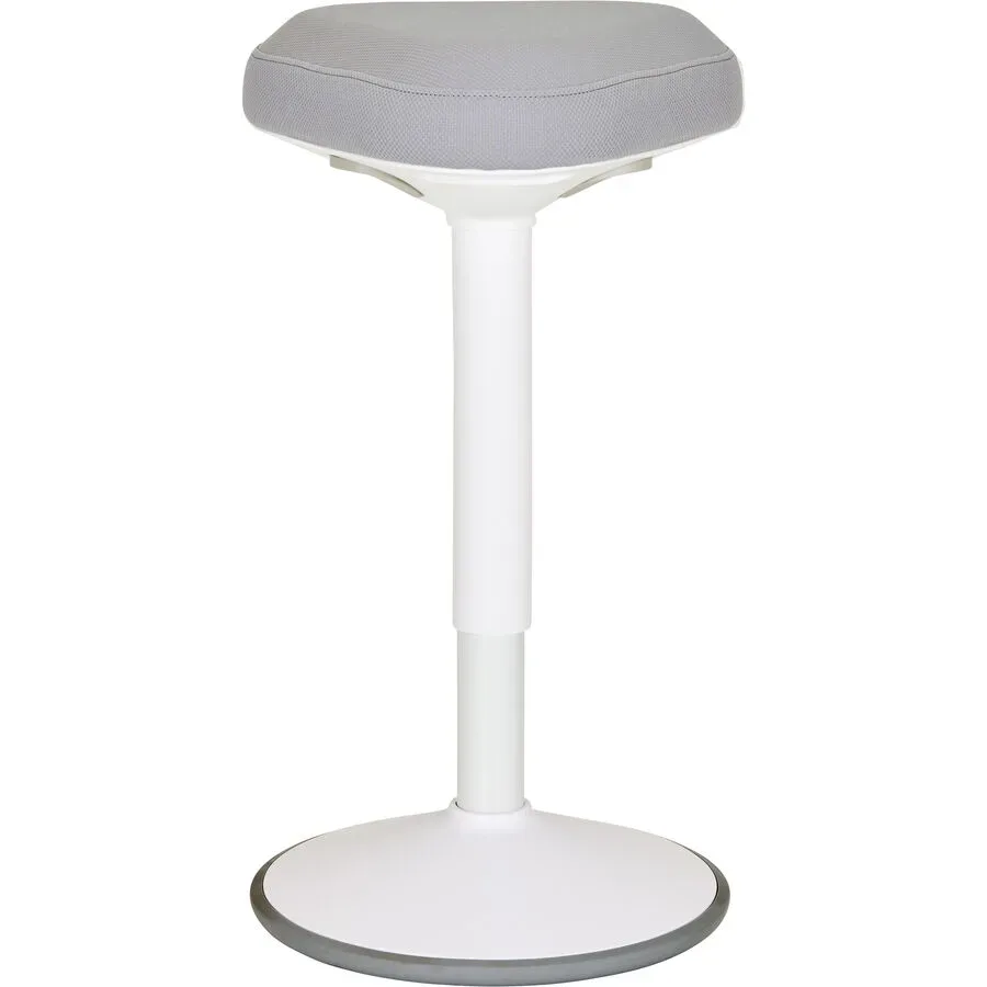 MyDeal Bürohocker Kaio Grau/Weiss Kunststoff/Stoff 35 cm 57.5 cm - Farbe: weiss/grau - Material: Stoff/Kunststoff - Bürohocker