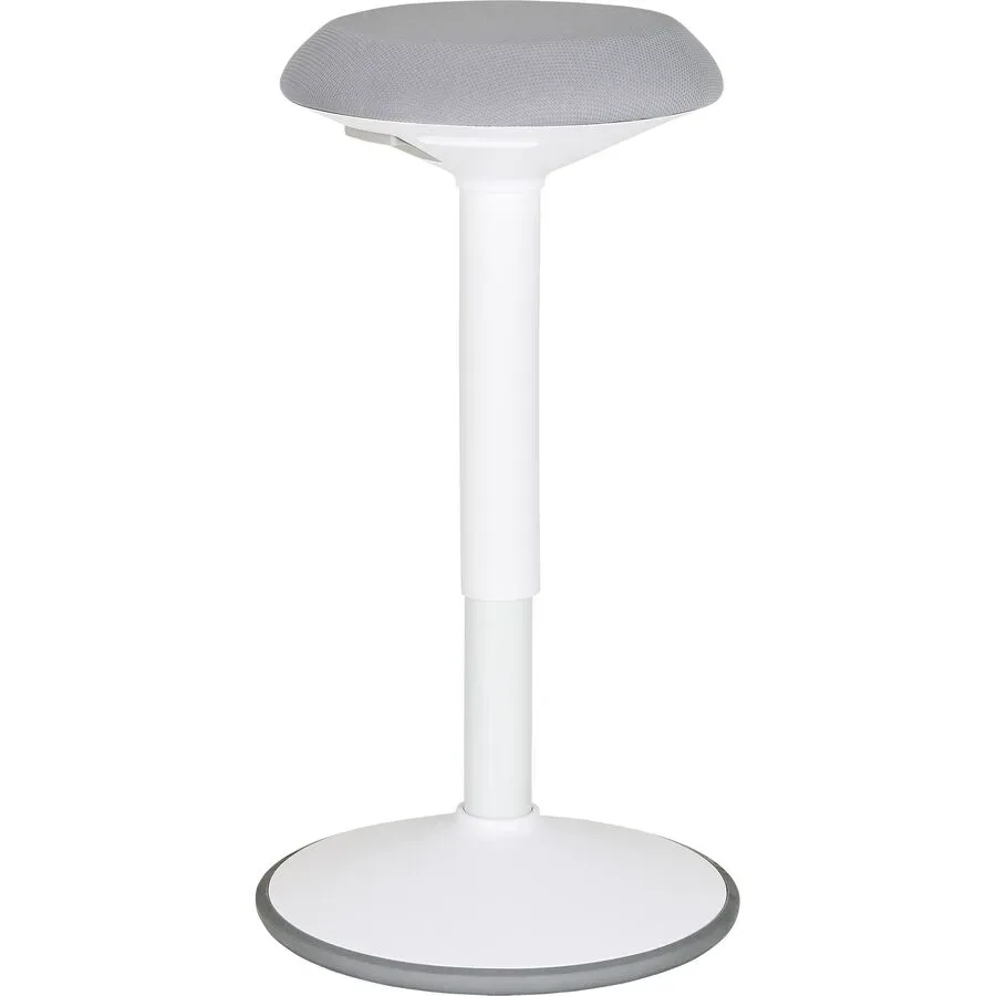 MyDeal Bürohocker Kaio Grau/Weiss Kunststoff/Stoff 31 cm 55 cm - Farbe: weiss/grau - Material: Stoff/Kunststoff - Bürohocker