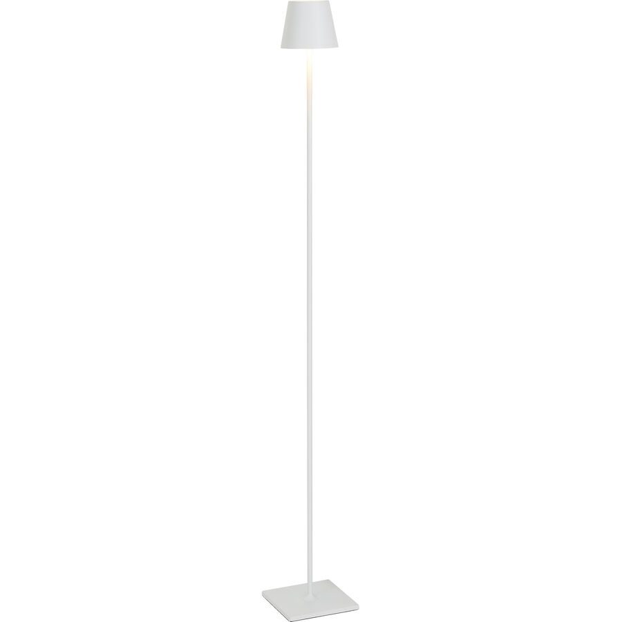 Stehlampe Aline Weiss Aluminium 120 cm 15 cm - LED - Lichtfarbe: Extra warmweiss - Stehlampe- LED Energiesparlampe