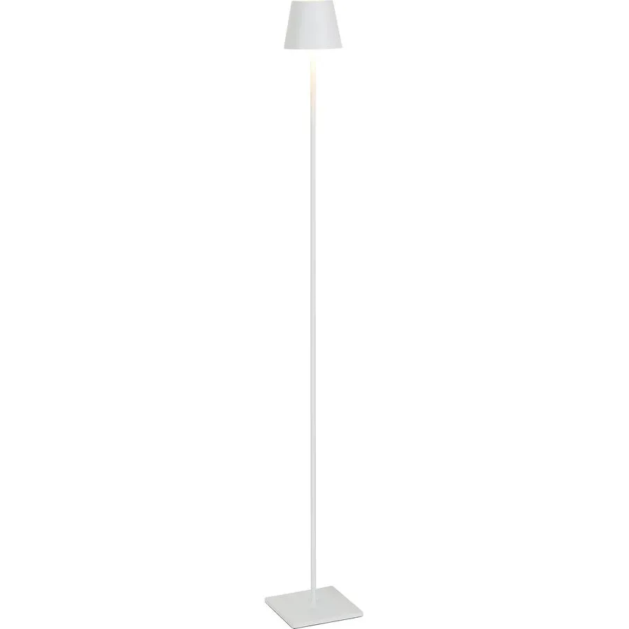 Stehlampe Aline Weiss Aluminium 120 cm 15 cm - LED - Lichtfarbe: Extra warmweiss - Stehlampe- LED Energiesparlampe