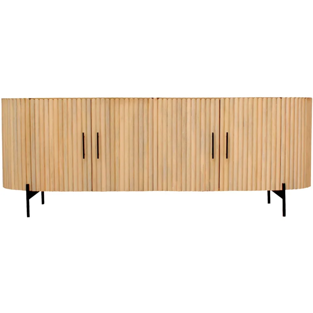 Sideboard Derik Braun Holz 190 cm 76 cm - Farbe: natur - Material: Mango - Sideboard