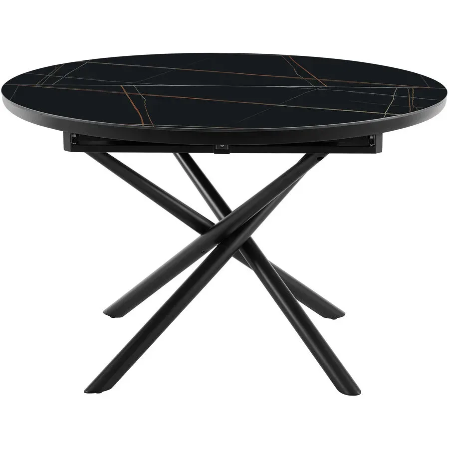 Esstisch Zihon Schwarz MDF 120 cm Ausziehbar - Esstisch
