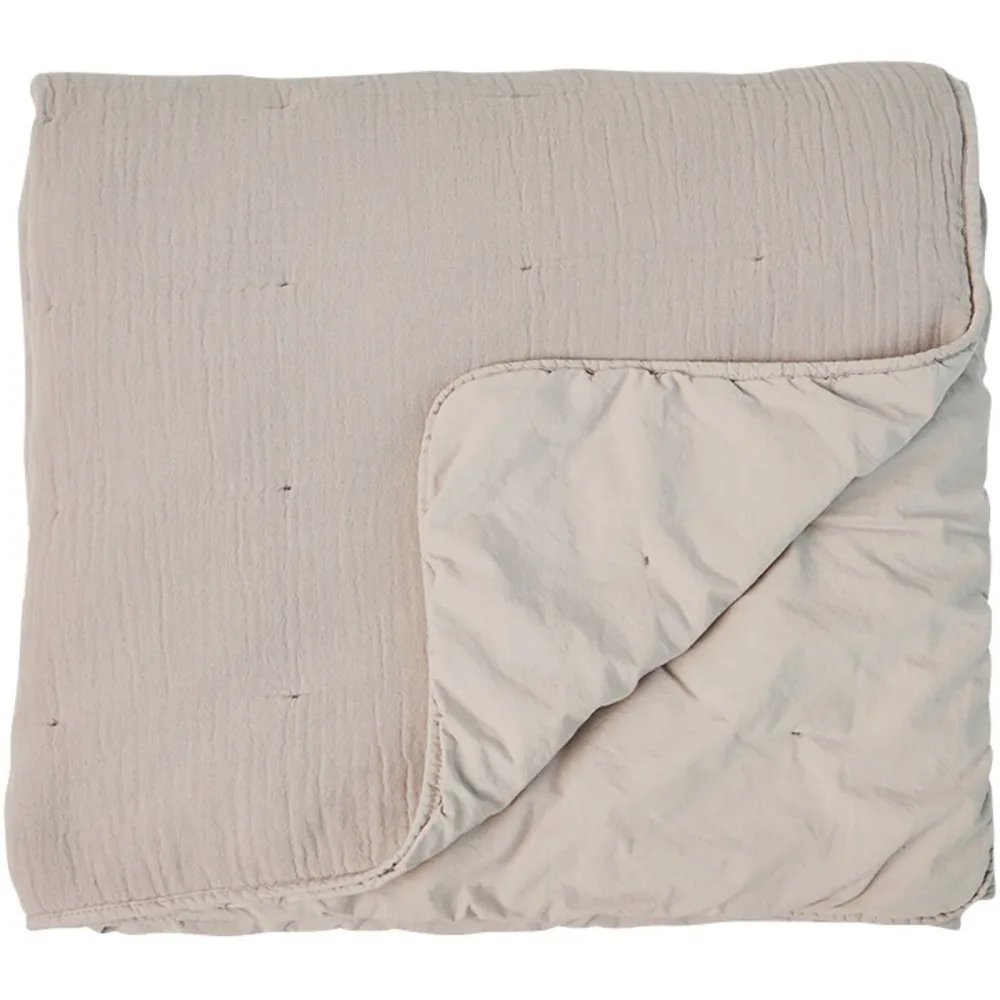 Lavie Wohndecke Nora Braun/Grau Baumwolle 150 cm 200 cm - Farbe: taupe - Material: Bio Baumwolle - Wohndecke