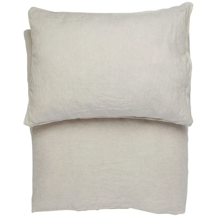 Lavie Kissenbezug Lotta 65 cm 65 cm - Farbe: natur - Material: Hanf - Kissenbezug