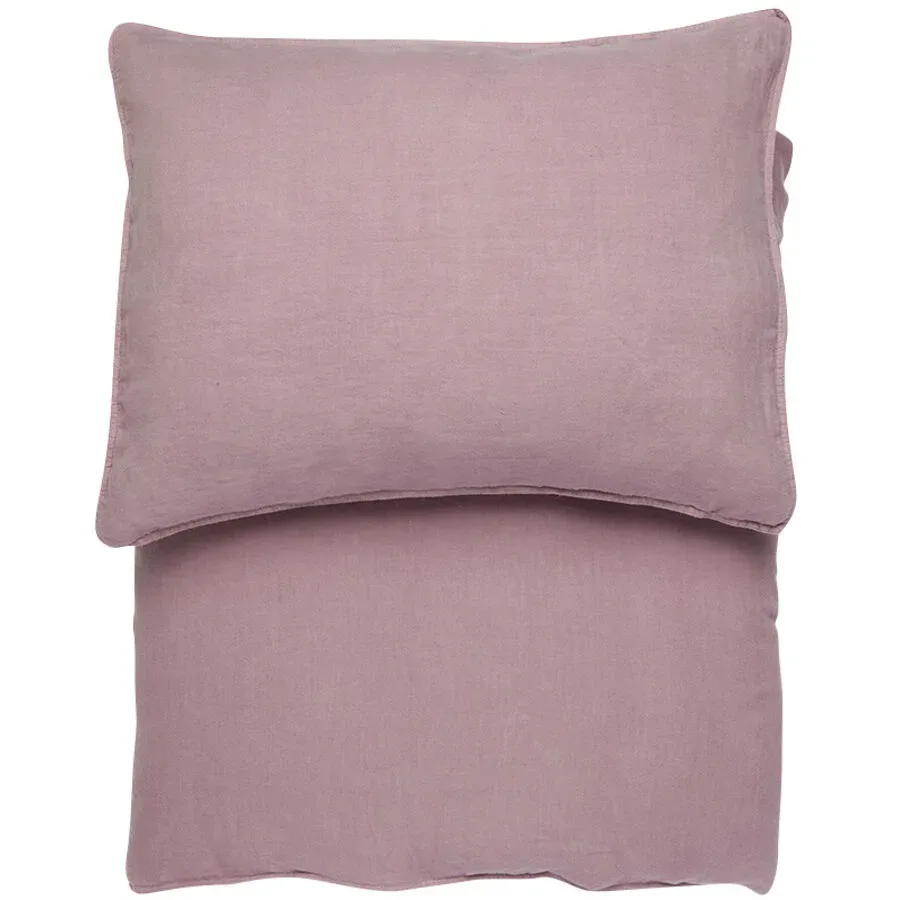 Lavie Kissenbezug Lotta Lila 100 cm 65 cm - Material: Hanf - Kissenbezug
