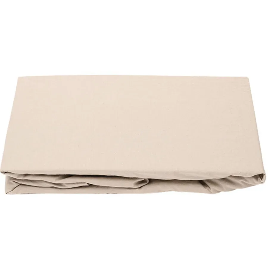 Lavie Fixleintuch Lakan Braun/Grau Baumwolle 200 cm 140 cm - Farbe: taupe - Material: Bio Baumwolle - Fixleintuch