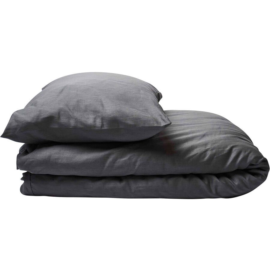 Journey Living Duvetbezug Braga Grau Baumwolle 210 cm 160 cm - Farbe: Stone - Material: Bio Baumwolle - Duvetbezug