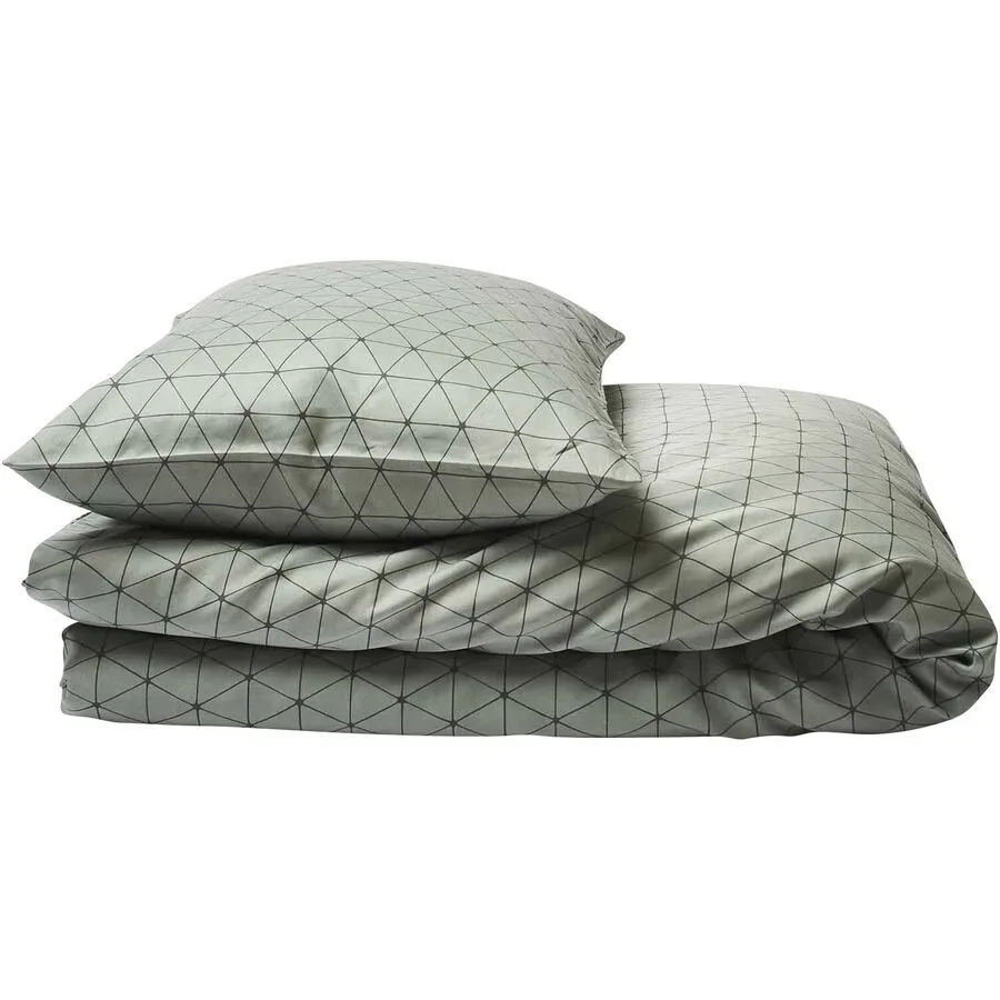 Journey Living Kissenbezug Peniche Grün Baumwolle 50 cm 70 cm - Farbe: Eucalyptus - Material: Bio Baumwolle - Kissenbezug