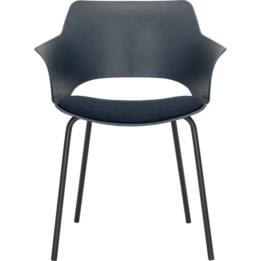Stuhl Kourtney Blau/Schwarz Kunststoff 58 cm - Farbe: blau, schwarz - Material: Polypropylen - Stuhl
