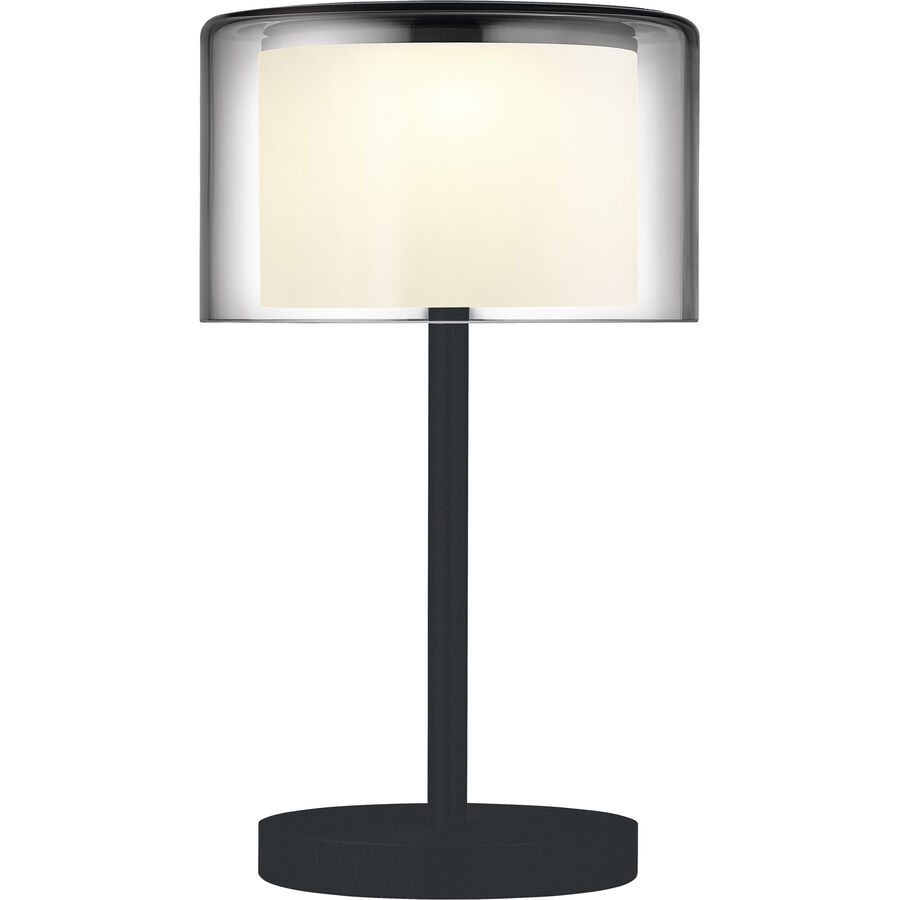 Designer-Tischlampe Bankamp Grand Smoke schwarz dimmbar D 20 cm H 34 cm - LED - Lichtfarbe: Extra warmweiss - Material: Aluminium/Stahl -