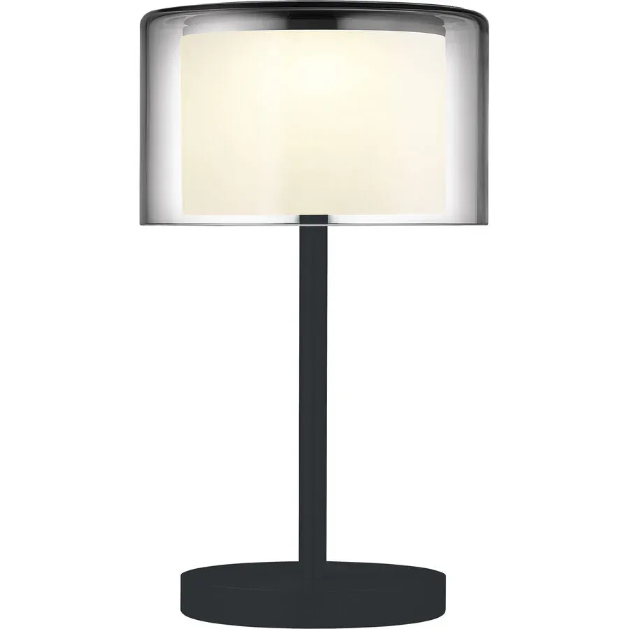Designer-Tischlampe Bankamp Grand Smoke schwarz dimmbar D 20 cm H 34 cm - LED - Lichtfarbe: Extra warmweiss - Material: Aluminium/Stahl -