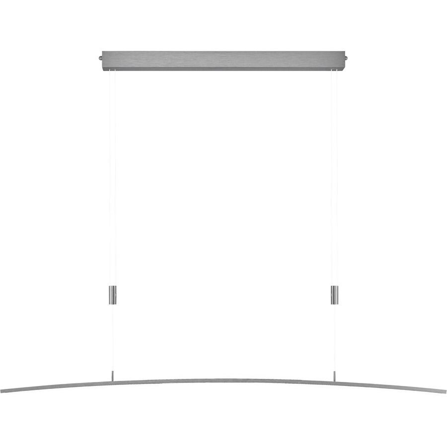 Designer-Pendellampe Bankamp Plain aluminium matt dimmbar 120 cm - LED - Lichtfarbe: Extra warmweiss - Helles Neutralweiss - Material: Aluminium/Stahl