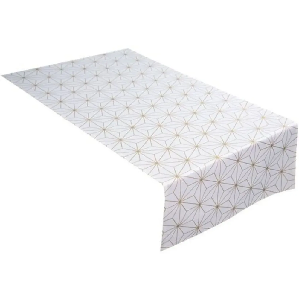 Tom Tailor Tischläufer Golden Chrystals Gold/Weiss Baumwolle 150 cm 50 cm - Farbe: weiss/gold - Tischläufer