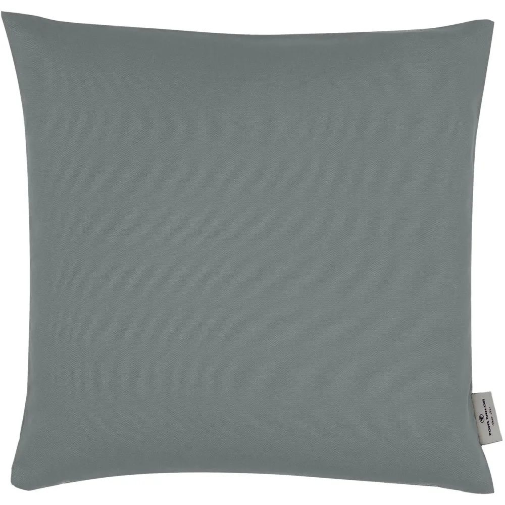 Tom Tailor Zierkissenbezug Dove Grau Baumwolle 50 cm 50 cm - Farbe: steingrau - Zierkissenbezug