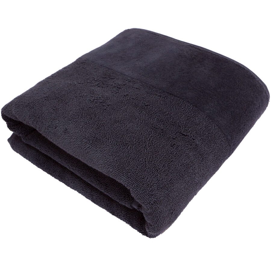 Living Home Duschtuch Softfeel Silber Baumwolle 70 cm 140 cm - Farbe: titan - Duschtuch