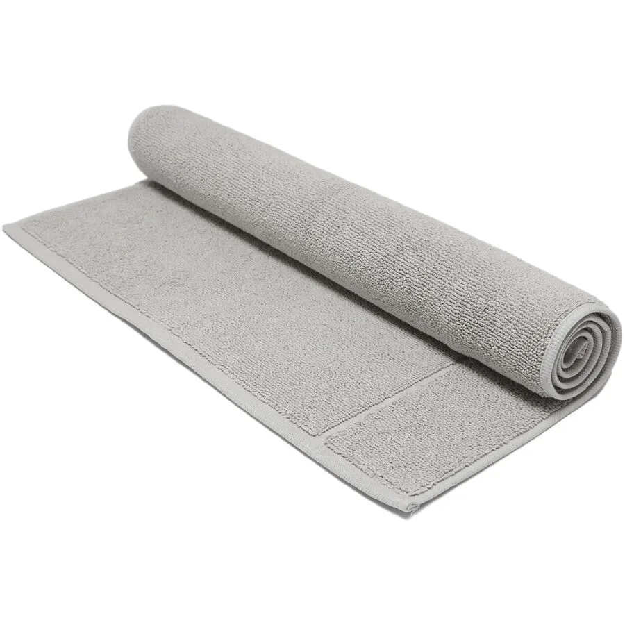 Living Home Badteppich Softfeel Silber Baumwolle 50 cm 80 cm - Farbe: Silver - Badteppich