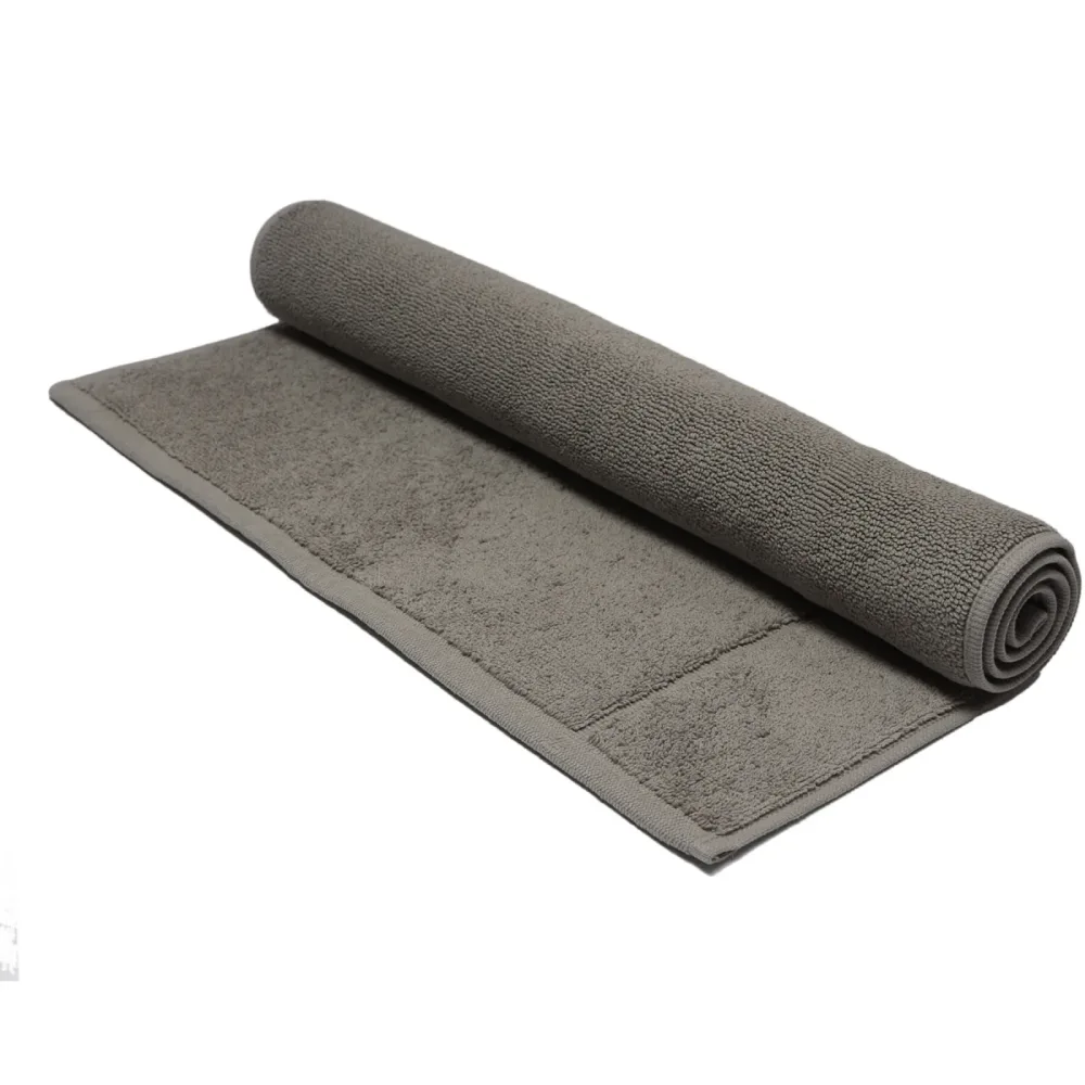 Living Home Badteppich Softfeel Grau Baumwolle 50 cm 80 cm - Farbe: anthrazit - Badteppich