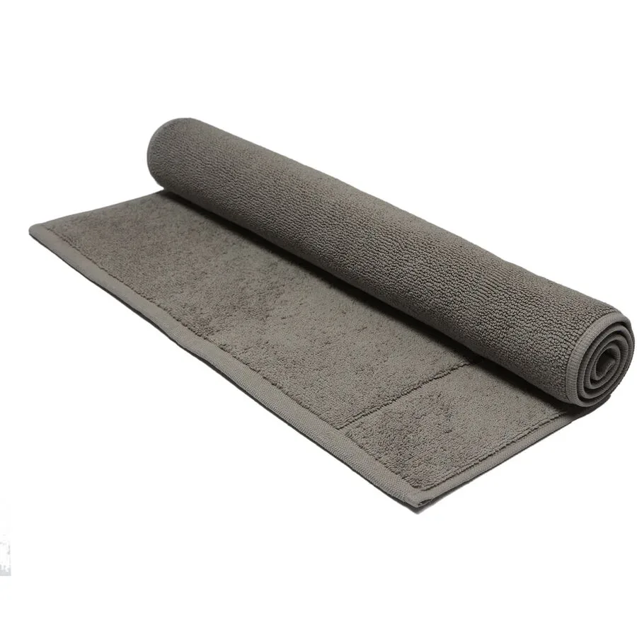 Living Home Badteppich Softfeel Grau Baumwolle 50 cm 80 cm - Farbe: anthrazit - Badteppich