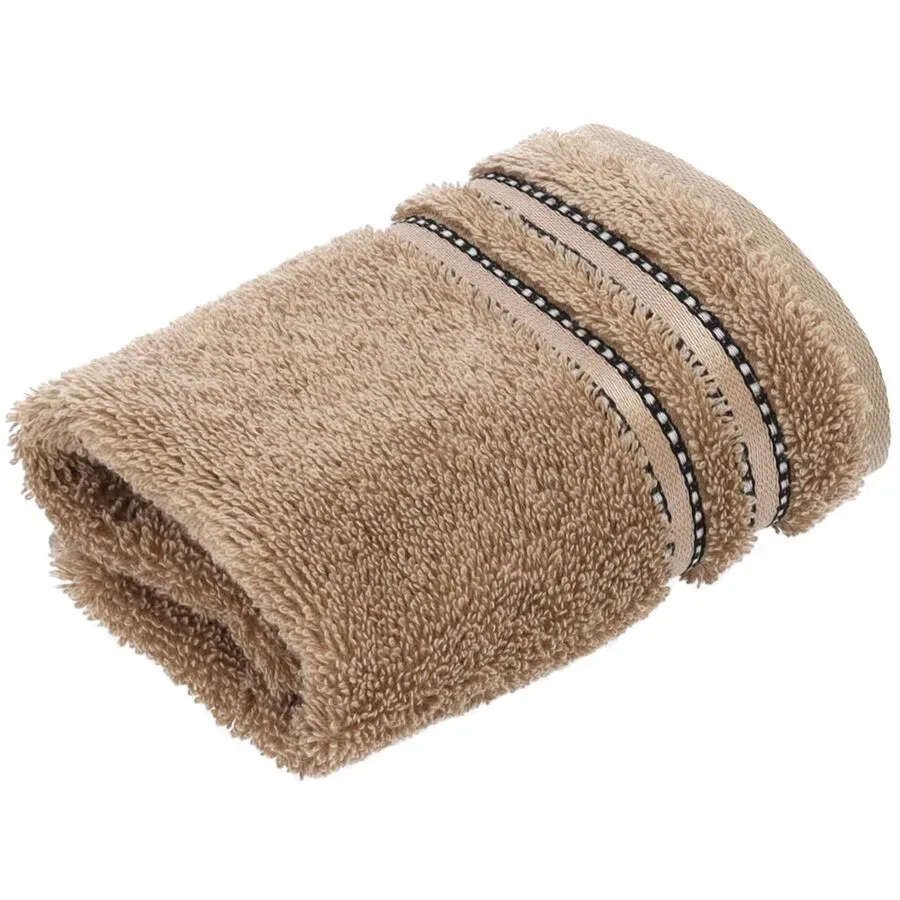 VOSSEN - Cult de Luxe Waschlappen, 30 x 30 cm, Camel