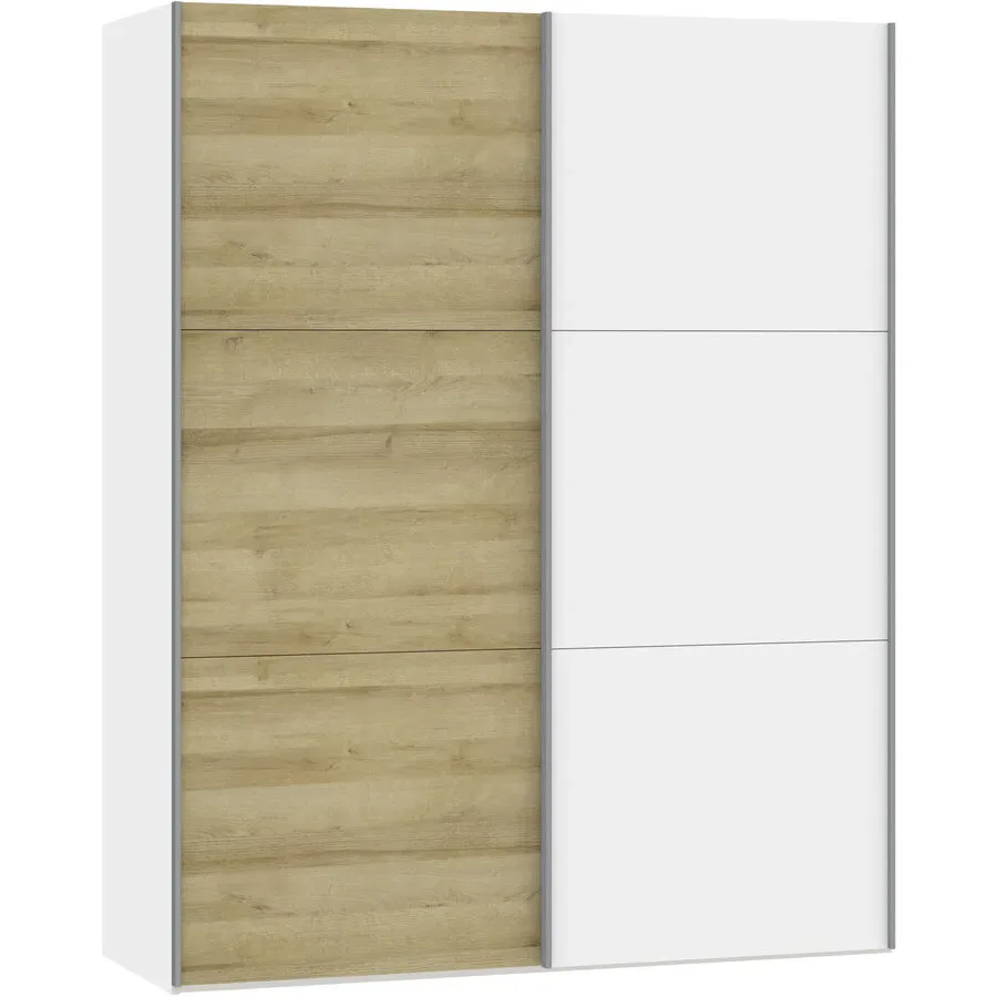 MyDeal Kleiderschrank Easy Go Braun Holz 153 cm 65 cm 195 cm - Farbe: eiche - Material: Holzwerkstoff - Schweizer Möbelhersteller - Kleiderschrank