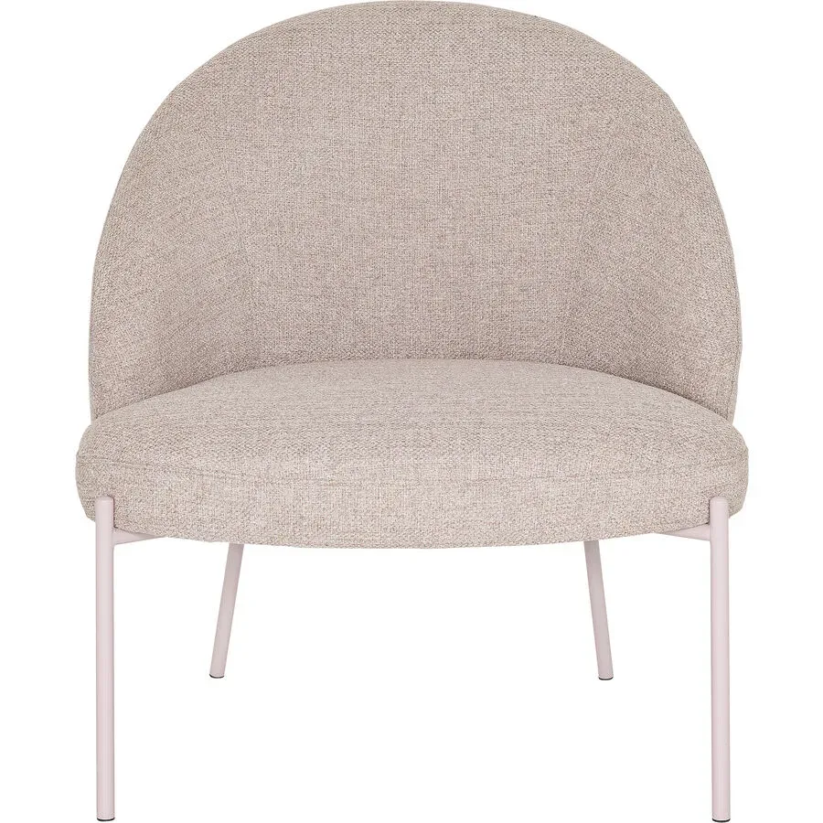 Sessel Casey Rosa Stoff/Metall 74 cm 74 cm - Material: Polyester Stoff, Metall - Sessel