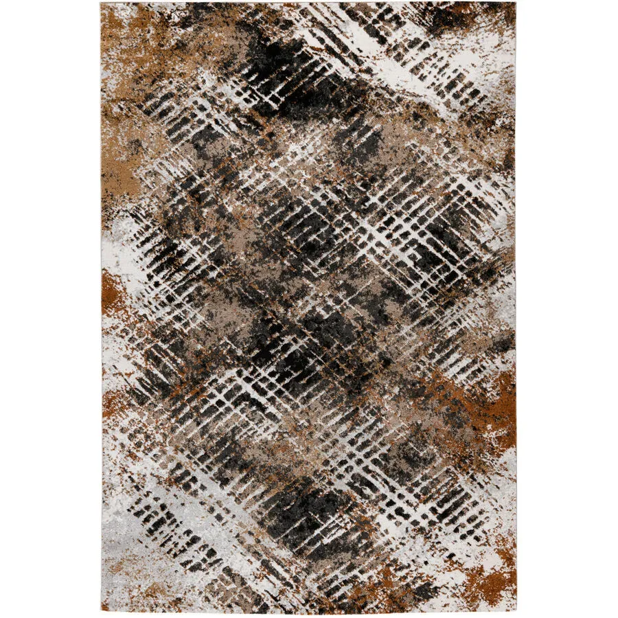 Teppich Louvre Braun/Beige/Weiss Kunststoff 230 cm 160 cm - Farbe: Braun, Beige, Weiss - Material: Polypropylen - Teppich