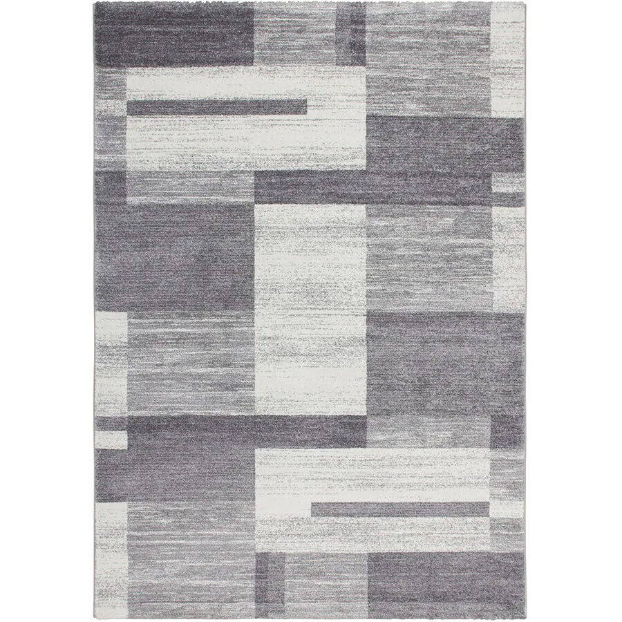 Teppich Feeling Grau/Silber Kunststoff 170 cm 120 cm - Material: Polypropylen - Teppich
