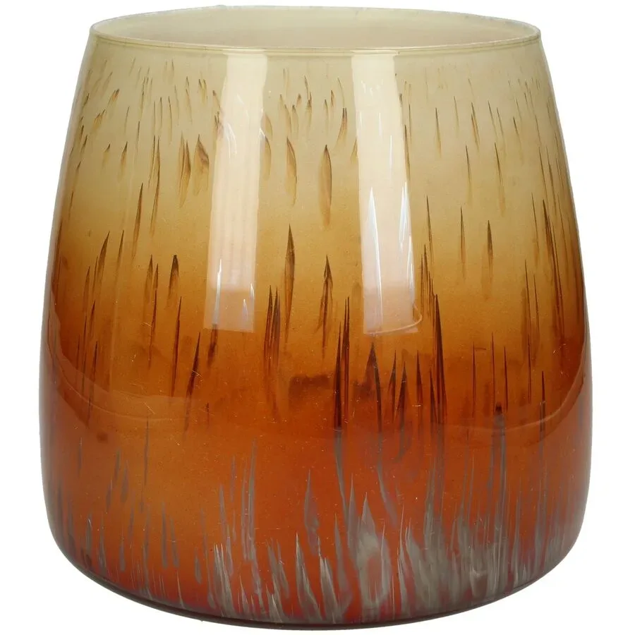 Kerzenhalter Kaars Orange Glas 23 cm - Kerzenhalter