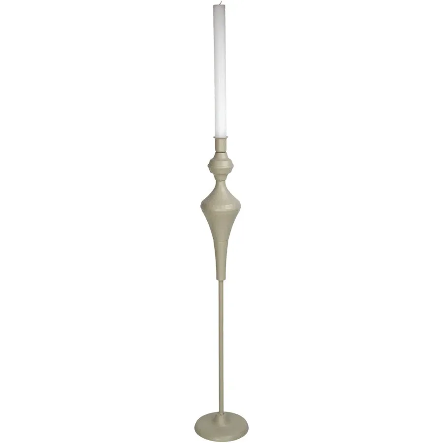 Kerzenständer Kaars Beige Metall 62.5 cm - Farbe: elfenbein - Kerzenständer