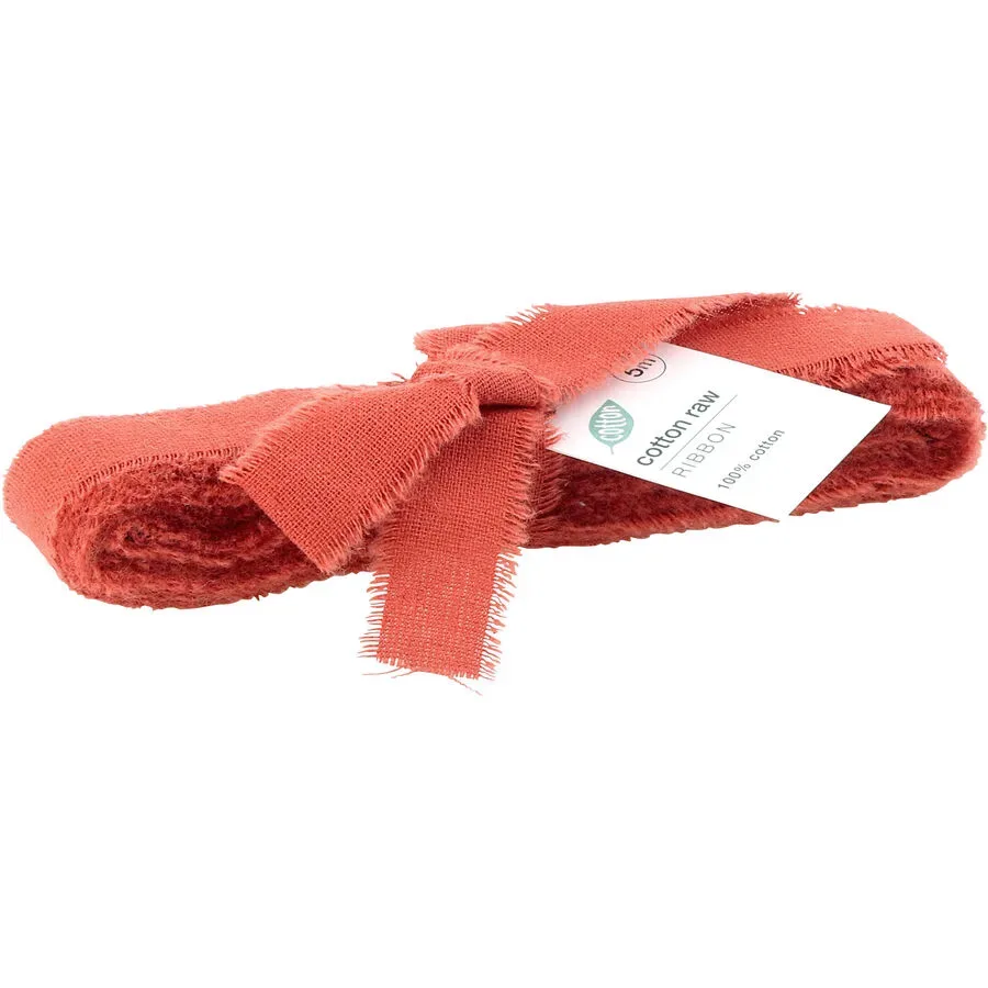 Vivant Geschenkband Office Rot Baumwolle 15 mm - Farbe: brick - Geschenkband
