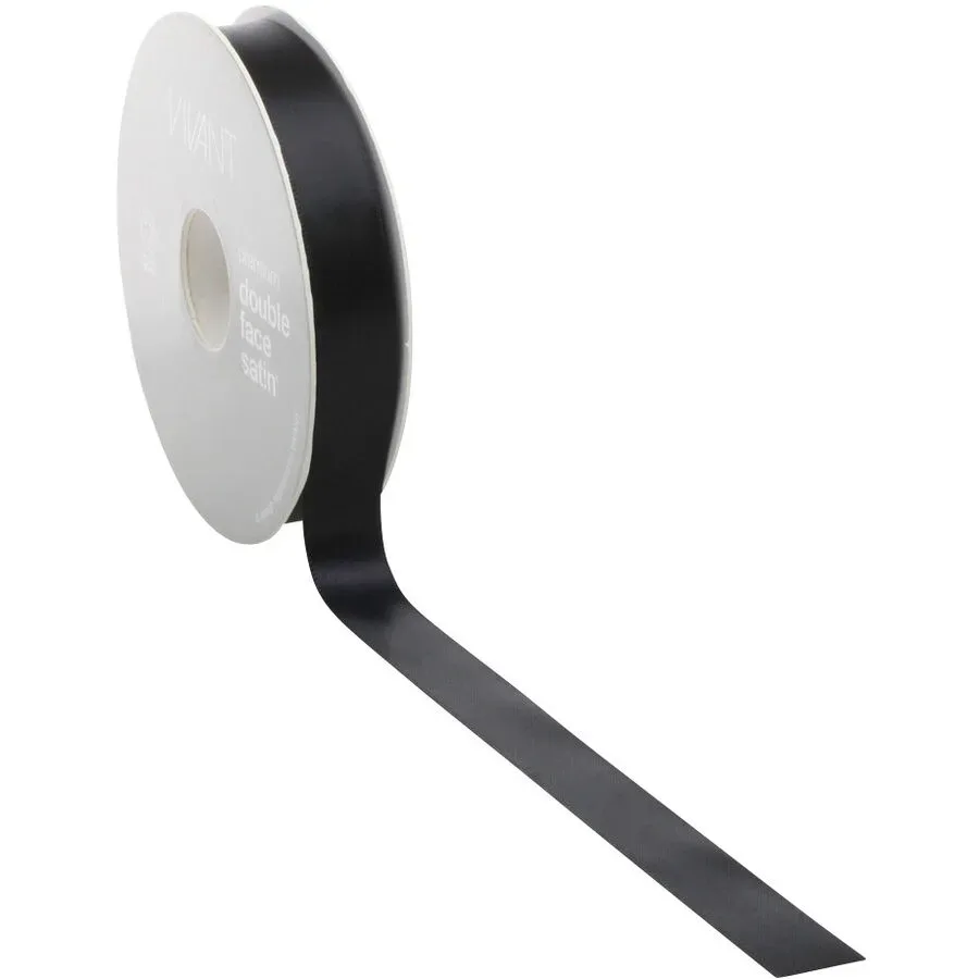 Vivant Geschenkband Office Schwarz Polyester 1.6 mm - Geschenkband