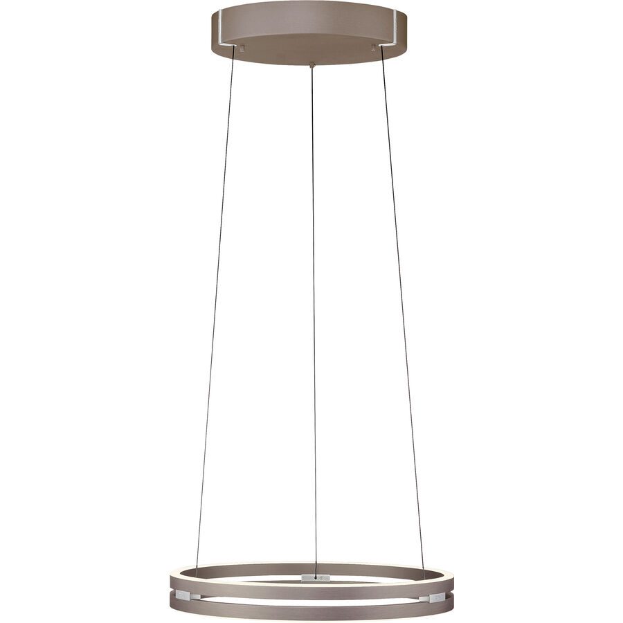 Pendellampe Pure Braun Aluminium/Eisen 50 cm 350 cm - LED - Lichtfarbe: Extra warmweiss - Tageslichtweiss - Pendellampe- LED Energiesparlampe