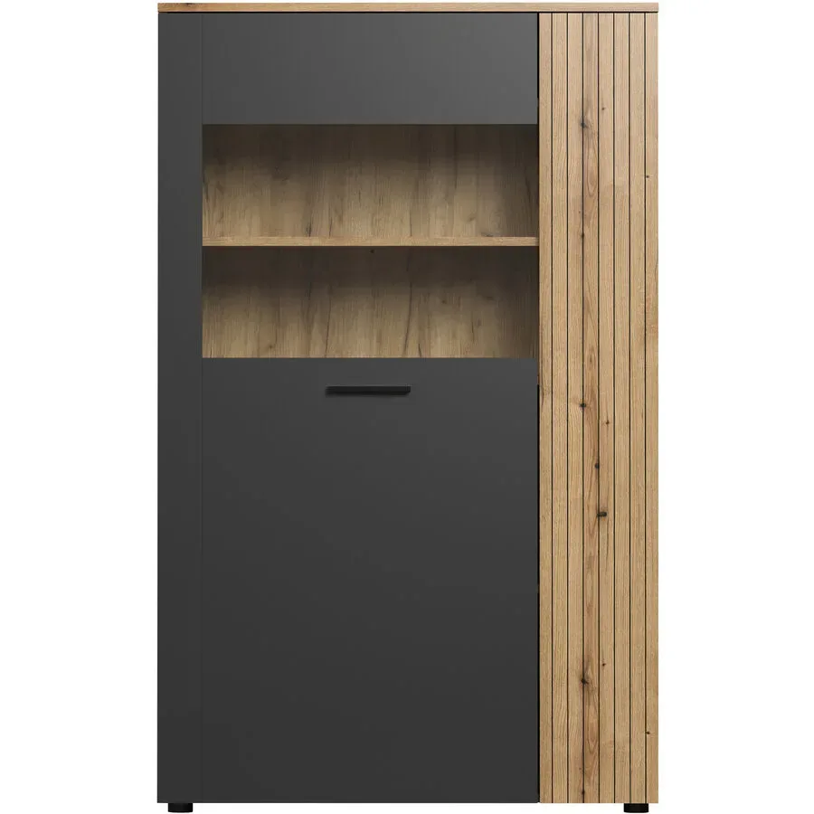 TV-Möbel Nimda Grau Holz 90 cm 146 cm 42 cm - Farbe: anthrazit - Material: Holzwerkstoff - TV-Möbel