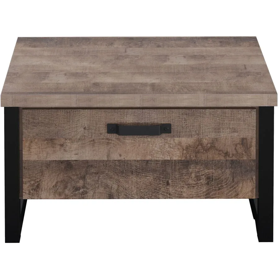 Salontisch Trey Braun Holz 80 cm - Farbe: Eiche dunkel - Material: Holzwerkstoff - Salontisch