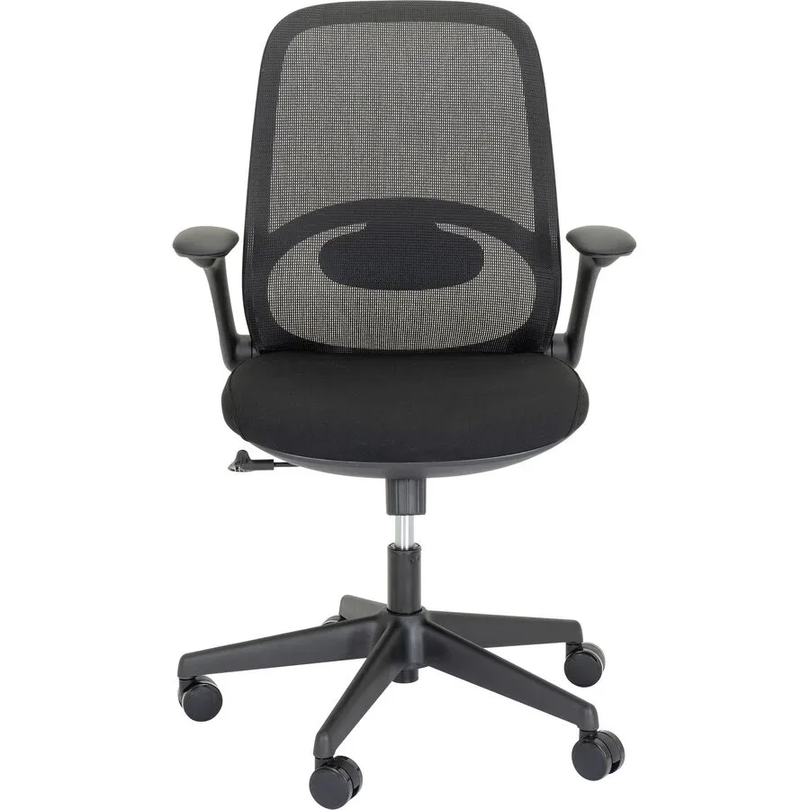 MyDeal Bürostuhl Falcone Schwarz Nylon/Polyester/Kunststoff 58 cm 97.5 cm Höhenverstellbar (manuell) - Material: 60% Polyester, 40% Nylon/Kunststoff -