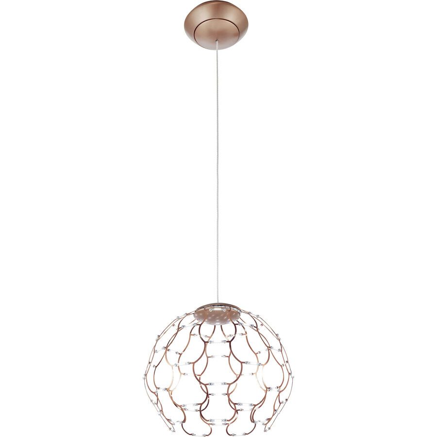 URBAN Pendellampe Lamoi Kupfer Eisen 40 cm 38 cm - LED - Lichtfarbe: Extra warmweiss - Pendellampe- LED Energiesparlampe