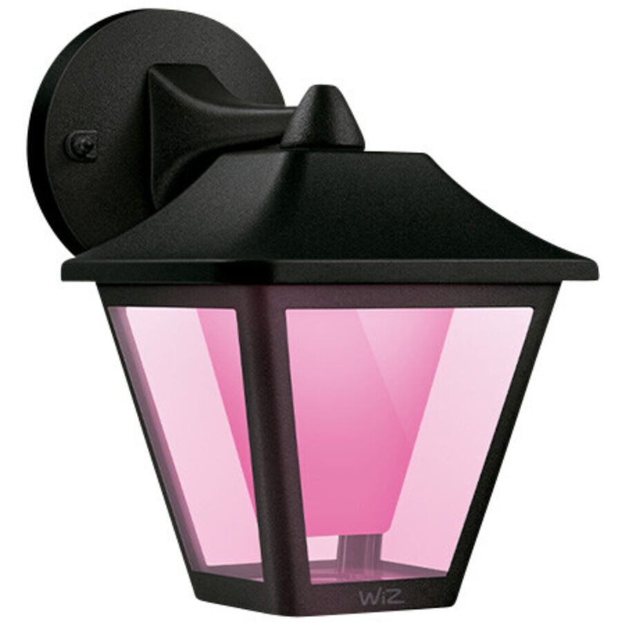Aussenlampe WiZ Schwarz Kunststoff 17 cm 22.8 cm - LED - Lichtfarbe: Extra warmweiss - Tageslichtweiss - Aussenlampe- LED Energiesparlampe