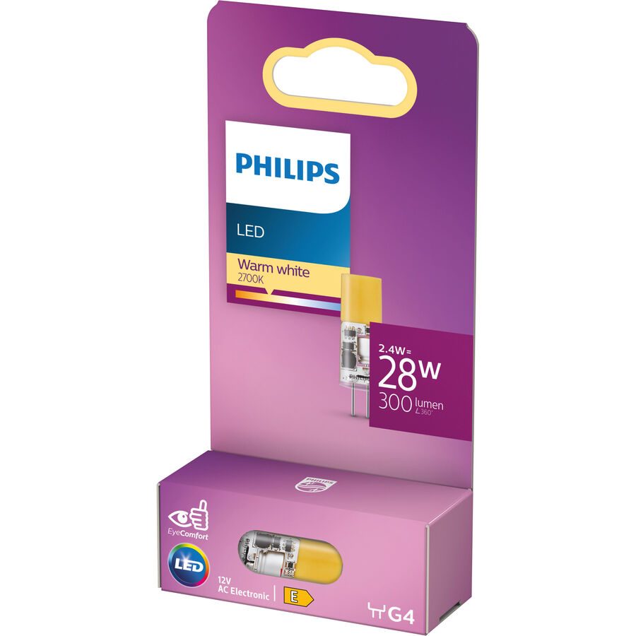 Philips 8720169300538 LED EEK E (A - G) G4 2.4 W = 28 W Warmweiß 1 St.