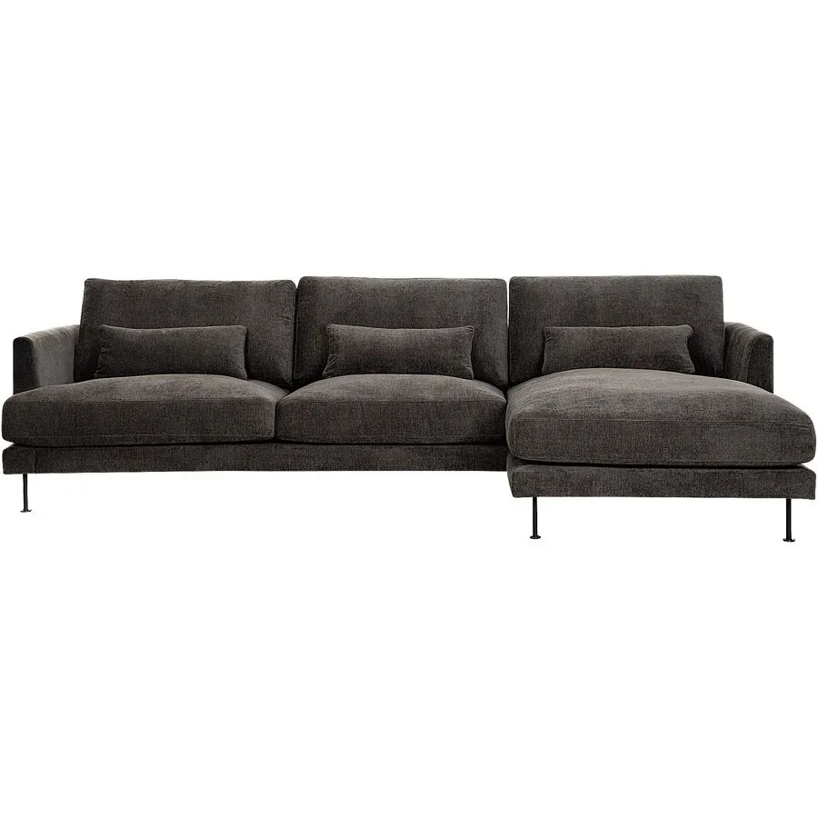 Ecksofa Beau Grau Stoff 294 cm 165 cm - Farbe: anthrazit - Ecksofa