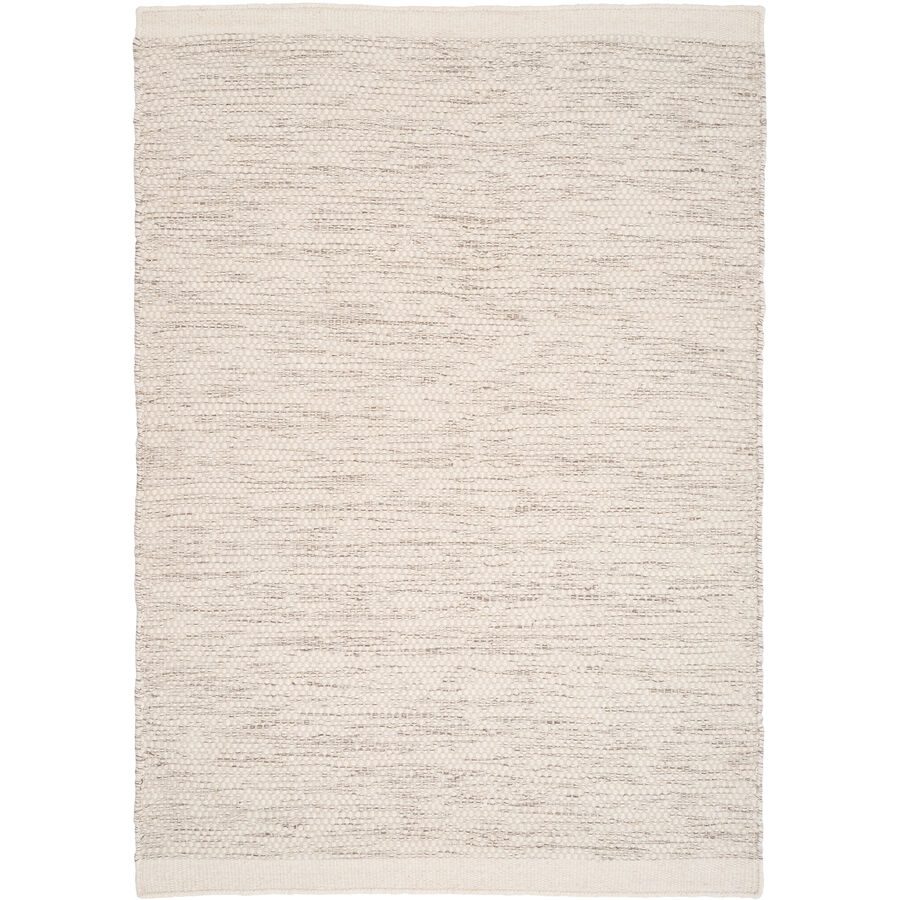 Teppich Asko Weiss Wolle 140 cm 200 cm - Farbe: offwhite - Teppich