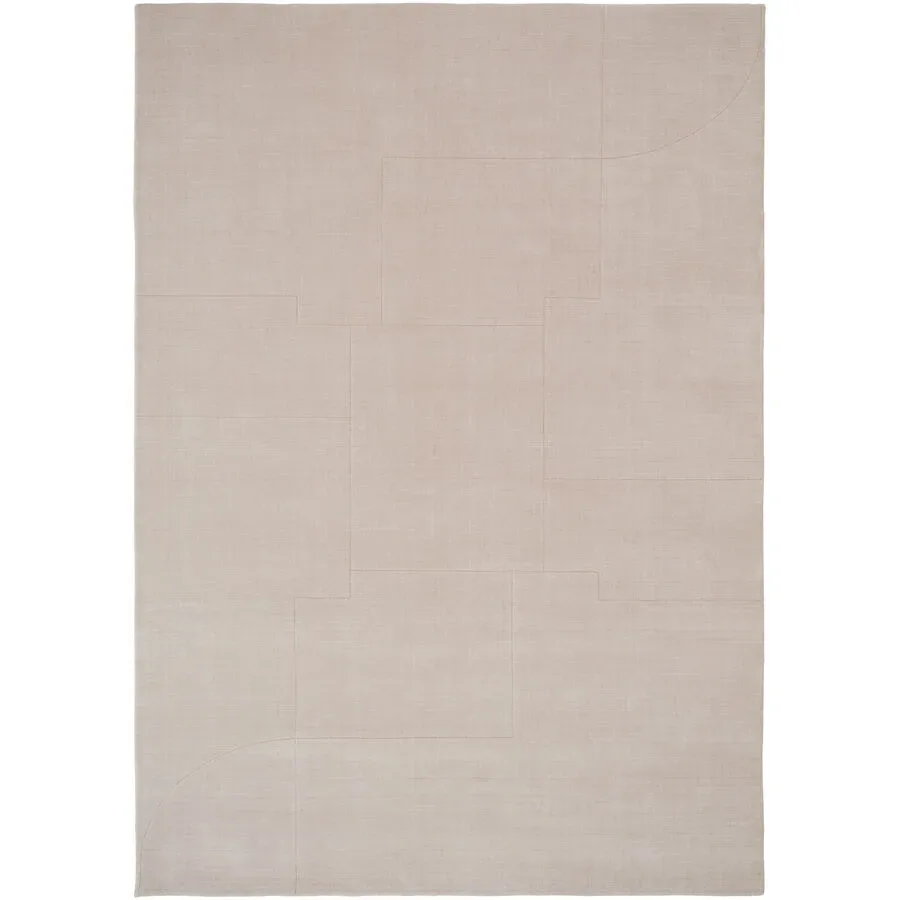 Teppich Geometric Maze Beige Wolle 200 cm 300 cm - Teppich