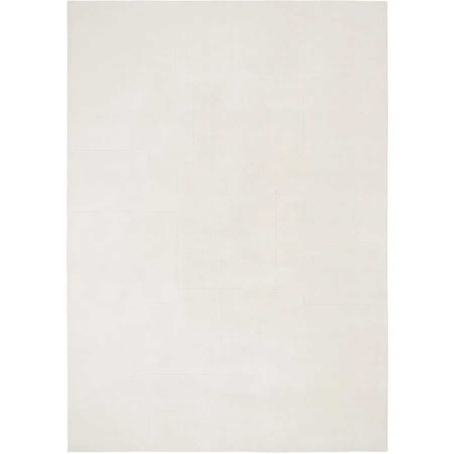 Teppich Geometric Maze Weiss Wolle 170 cm 240 cm - Teppich