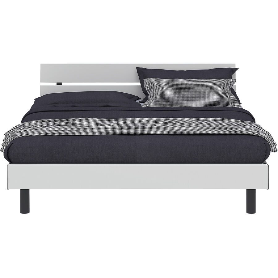 Modular Bett Livorno Weiss Holz 160 x 200 cm - Material: Holzwerkstoff - Bett