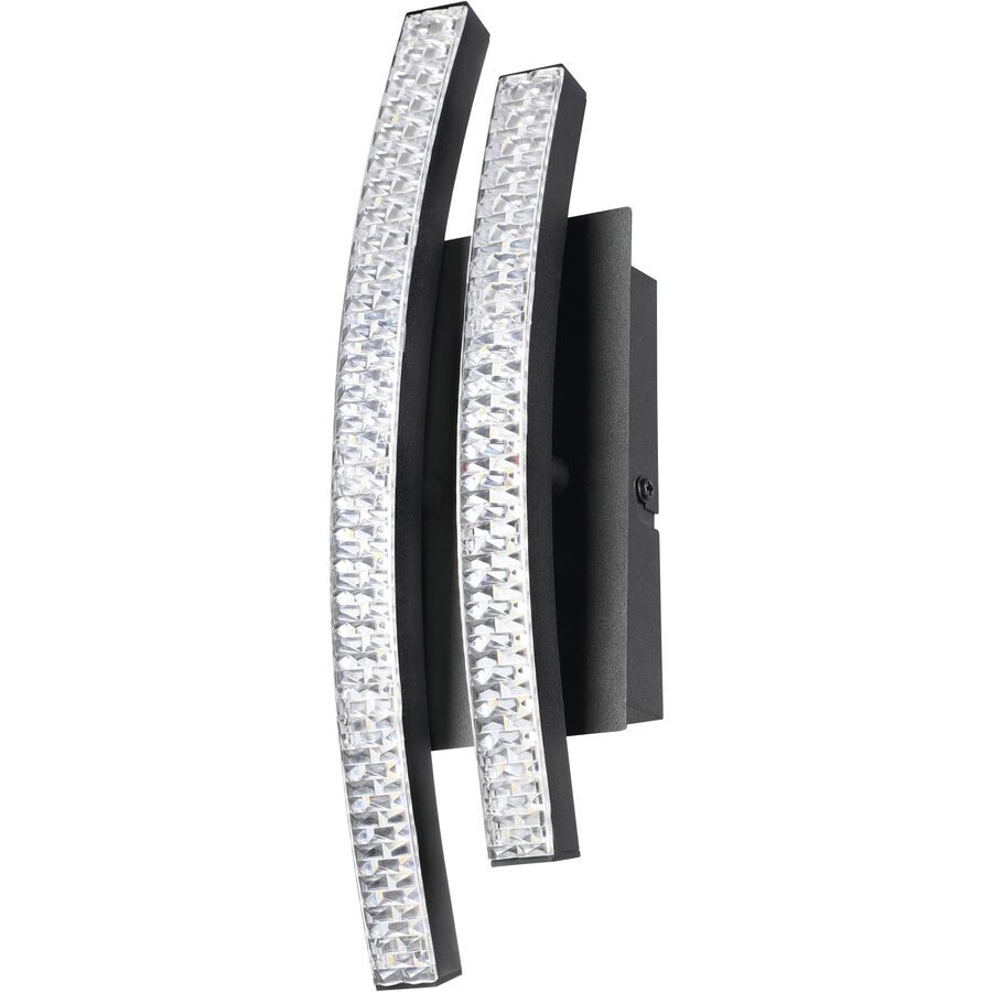 Eglo Wandlampe Lejias Schwarz Stahl 28.5 cm - LED - Lichtfarbe: Warmweiss - Wandlampe- LED Energiesparlampe