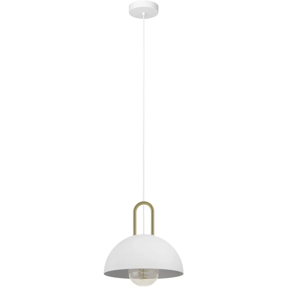 Eglo Pendellampe Calmanera Weiss Stahl 110 cm - Farbe: messing/weiss - Pendellampe