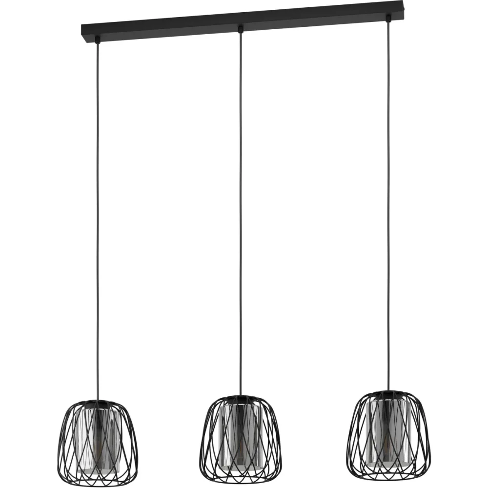 Eglo Pendellampe Floresta Schwarz Stahl 19 cm 110 cm - Pendellampe