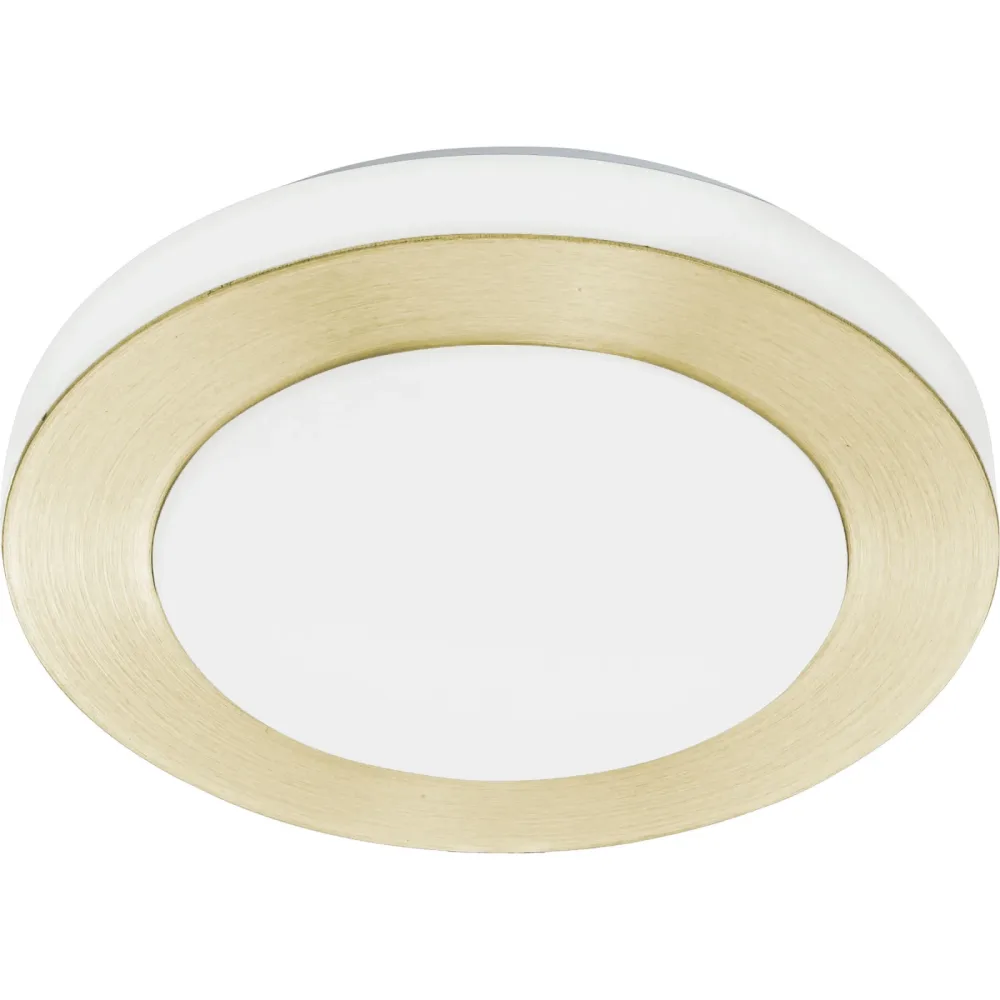 Eglo Deckenlampe LED Carpi Weiss Stahl 7.5 cm - Farbe: messing/weiss - LED - Lichtfarbe: Warmweiss - Deckenlampe- LED Energiesparlampe