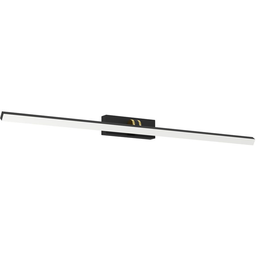 Eglo Wandlampe Verdello Schwarz Kunststoff 6 cm 10.5 cm - Farbe: Schwarz/Messing - LED - Wandlampe- LED Energiesparlampe