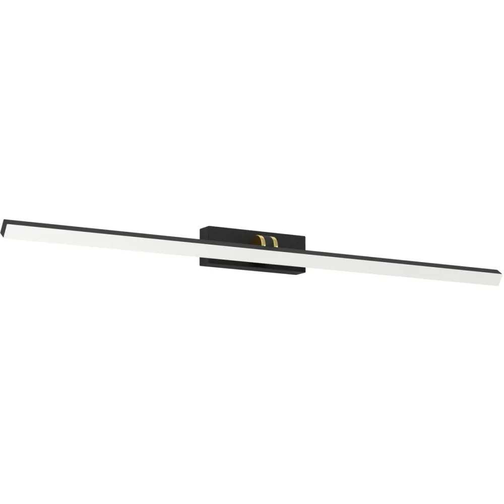 Eglo Wandlampe Verdello Schwarz Kunststoff 6 cm 10.5 cm - Farbe: Schwarz/Messing - LED - Wandlampe- LED Energiesparlampe